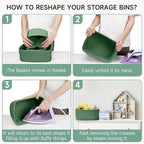 3-Pack Shelf Baskets for Organizing, Closet Organizer Bins, Small Woven Baskets, Rope Toy Basket, Storage Basket for Shelves,