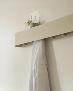 Kazai.® Coat Rack Wall Mount with Shelf 'Tone' | Modern Design Coat Hanger with Hidden Hooks and Storage | Hat Rack with Shel