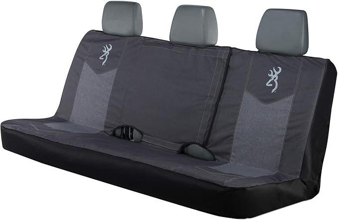 Browning Universal Low Back and Bench Seat Covers, Water and Dirt Resistant Car, Truck, and SUV Seat Covers, Chevron (Heather