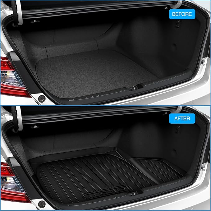Nilight Cargo Mats for Honda Accord Sedan (Include Hybrid) 2023 2024 2025,All Weather Protection Heavy Duty Cargo Liners