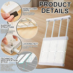 Gerrii 4 Pcs Closet Tension Shelf Rod Expandable Shelf Locker Organizer Adjustable Storage Rack Scalable Layered Divider Sepa