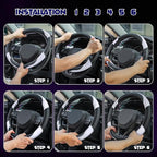 Soft Leather Steering Wheel Cover with Breathable Design and Anti-Slip Grip, Fully Compatible with Tesla, Toyota, Honda, Niss