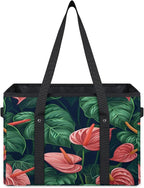 Reusable Grocery Bag, Foldable Large Shopping Tote Bag for Groceries Kitchen Picnic Car Trunk