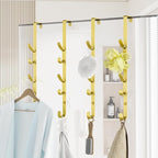 Kaiferty Over The Door Hooks, Metal Door Hooks for Hanging, Over The Door Purse Organizer for Door Coat Hanger, Back of Showe