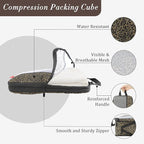 U+U 6 Set Compression Packing Cubes - Ultralight Travel Organizers with Laundry Bag, Space-Saving Suitcase Organizer, Expanda