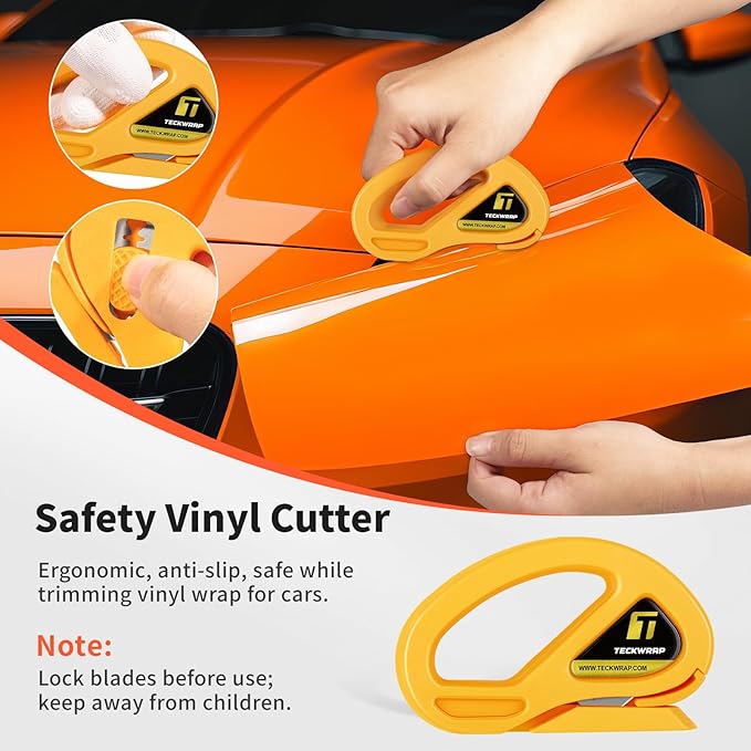 TECKWRAP Vinyl Wrap Tool Kit Window Tint Kit Tools Car Wrap Kit, Squeegee, Retractable Utility Knife, Safety Vinyl Cutter, Vinyl Wrap for Car, Window Tint Car Wrap Vinyl