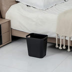 UUJOLY Plastic Small Trash Can Wastebasket, Garbage Container Basket for Bathrooms, Laundry Room, Kitchens, Offices, Kids Rooms, Dorms, 3.5 Gallon, Black, 3 Pack