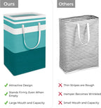 HomeHacks 2-Pack Large Laundry Basket, Waterproof, Freestanding Laundry Hamper, Collapsible Tall Clothes Hamper with Extended