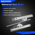 Universal Adjustable Seat Slider, Dual Locking Rails Brackets Kit Compatible with Bucket Seat