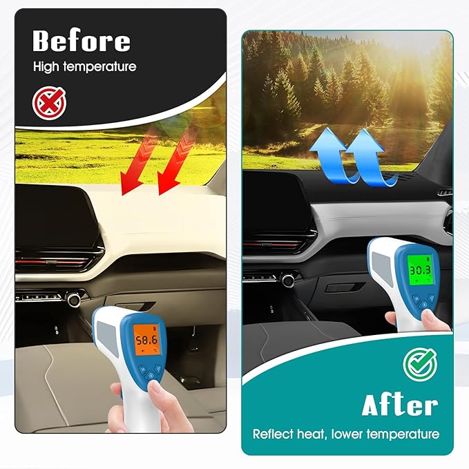 FIILINES Dash Cover Fit for 2024-2025 2026 Chevrolet Chevy Silverado EV Accessories Dashboard Mat for Silverado Accessories D