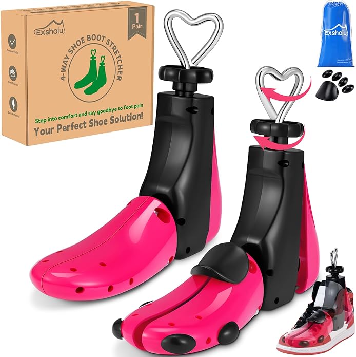 Shoe Stretcher Men, Women Leather Boot Stretcher for Wide Feets, Shoe Tree Adjustable Boot Widener Stretcher