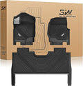 3W Floor Mats (with Metal Pedals) Fit for Ford F-150 2015-2026 & F150 Lightning 2022-2025 SuperCrew, TPE All Weather Car Mats Custom Fit Accessories (w/s Original fold Under-Seat Storage Box)