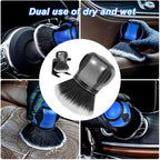 AUCELI Car Detailing Brush, Ultra Soft Auto Interior Dusting Brush with Storage Rack, Car XL Synthetic Brush Cleaning Tool, U