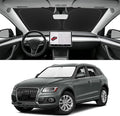 Custom Fit Windshield Sun Shade for Audi Q5 2009-2017, Blocks UV & Heat, Front Window Sunshade Accessories,Easy Fold & Store Keep Your Car Cooler