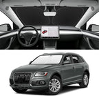 Custom Fit Windshield Sun Shade for Audi Q5 2009-2017, Blocks UV & Heat, Front Window Sunshade Accessories,Easy Fold & Store Keep Your Car Cooler