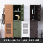 Tenma Locker-Shaped Storage Box Fits Peg Cabinet Retro Cute Vertical Storage Storage Case Pegboard Vintage Easy Assembly No T