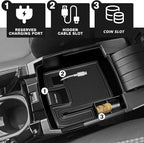 Muslogy Center Console Organizers Compatible with 2020-2025 2026 Toyota Corolla & 2022-2026 Corolla Cross Accessories Dashboard Insert Behind 8-inch Screen & Middle Console Tray 2PCS