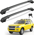 KINGGERI 300LBS Lockable Roof Rack Cross Bars Compatible with Ford Explorer 2011-2015 with Raised Side Rails，Aluminum Roof Rails Crossbars Rooftop Cargo Basket Carrier Bag Luggage Rails