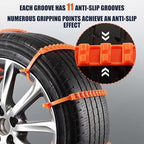 40PCS Zip Tie Snow Chains - Temporary Tire Straps, Universal Reusable Anti-Skid Nylon Tire Chain, Upgrade Adjustable Portable