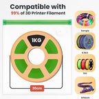 3D Printer Filament Storage Bags Vacuum Storage Bags (13x15 inches) Moisture-Proof Dustproof Humidity Resistant (20 Bags Only