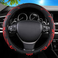 Car Leather Steering Wheel Cover - Panapi Material, Universal 14.5-15 Inch Leather Anti-Slip Breathable Auto Steering Wheel C