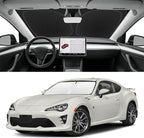 Custom Fit Windshield Sun Shade for Toyota 86 2017-2020 & Toyota GR86 2022-2026, Blocks UV & Heat, Front Window Sunshade, Easy Fold & Store