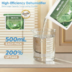 Moisture Absorbers, Efficient Fresh Scent Humidity Absorber & Odor Eliminator Boxes, Refillable Car Dehumidifier for Closet,