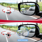 LivTee Blind Spot Mirrors, 2" Round HD Glass Frameless 360° Adjustable Convex Rear View Mirrors with Wide Angle Stick, Exterior Accessories for Cars, SUVs and Trucks, 2 Pack