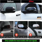 Car Door Rear View Mirror Cap Trim Cover Compatible with Toyota Tundra/Sequoia 2022-2025 Outside Side Rearview Mirror Protector Decoration ABS Accessories, Only Fit With Turn Signal Lights Version