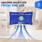 12 Pack Rechargeable Desiccant Packs, 100g Each, Blue, Color Indicating Silica Gel Dehumidifier Bags for Storage, Closets,