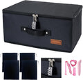 Locking Game Toy Storage Organizer Lock Box Toy Storage Bins Game Toys Storage Bags with 4 Drawstring Bags, Large capacity 16