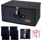 Locking Game Toy Storage Organizer Lock Box Toy Storage Bins Game Toys Storage Bags with 4 Drawstring Bags, Large capacity 16