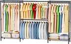 SINGAYE Clothes Rack Portable Closet Coat Wardrobe Heavy Duty Clothing Racks System Organizers and Storage for Hanging Clothe