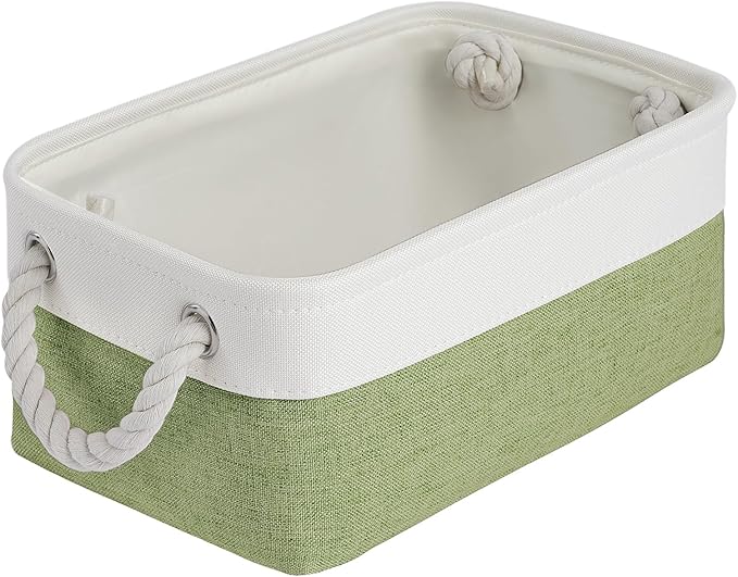 Storage Baskets for Shelves 11.8x7.9x5.2 Inch, Foldable Fabric Storage Bins with Handles, Small Storage Baskets for Organizin