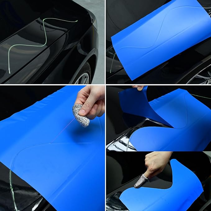 NEWISHTOOL Pro Vinyl Wraps Applicator Tool Kit Window Tint Film Car Wrapping Tools Includes 164Ft Knife Less Tape, Felt Squeegee, Plastic Scraper, Wrap Knife and Blades, Magnet Holders (NT026-A)