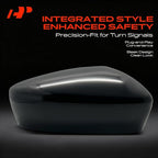 A-Premium Passenger Side Rearview Mirror Cover Cap - Compatible with Mazda 3 2014 2015 2016 2017 2018 Sedan - Smooth Black, Built in Japan