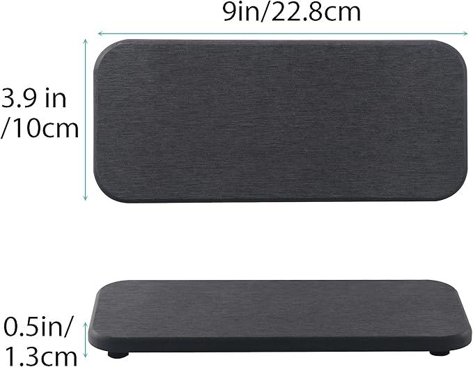 NiuYichee 2 Pcs Water Absorbing Stone Trays, Kitchen/Bathroom Sink Soap Dish, Diatomite Tray Used for Hand Soap & Cosmetic Bo