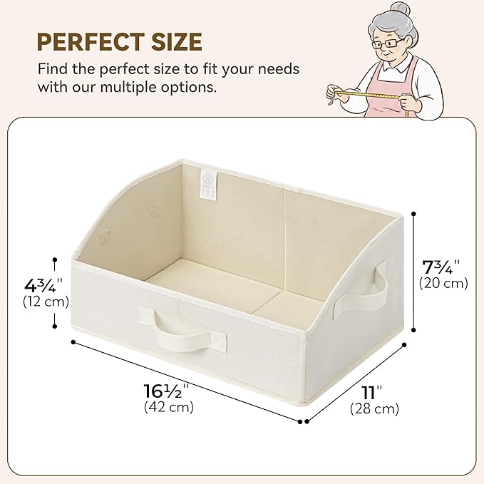 GRANNY SAYS Purse Organizer for Closet, Trapezoid Storage Bins, Closet Organizers and Storage, Decorative Storage Baskets for