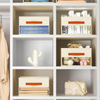 Homsorout Drawer Organizers and Storage - 10 Pack Foldable Pants Organizer with Clear Window & Handles, Fabric Closet Organiz