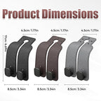 Headrest Hooks for Car - Car Seat Back Organizer Storage Hook, Auto Hooks Organizer for Handbag Purse Coat Bags, Leather Purse Holder for Car (Black)