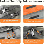 Car Rooftop Cargo Carrier Bag 20 Cubic Feet, 100% Waterproof Heavy Duty Car Roof Bag for All Vehicle with/Without Racks - Anti-Slip Mat, 6 Door Hooks, Storage Bags, 5CM Straps(Orange)