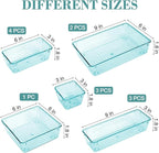 StorMiracle 13 PCS Drawer Organizer Set, 5 Varied Size Bathroom and kitchen Drawer cabinet organizer Trays, Clear Storage Bin
