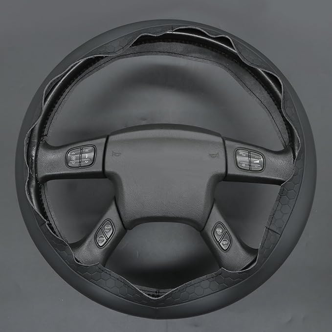 MEWANT Steering Wheel Cover for Chevy Silverado 1500/2500 / 3500 2003-2006 / Silverado 1500 2500HD 3500 Classic/Trailblazer Hand-Stitched Microfiber Leather Steering Wheel Wrap