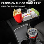 TYKOR Car Cup Holder Tray, Cup Holder Expander Adapter for Car, 9.5” Car Food Tray Table for Eating, Car Essentials Fits Yeti
