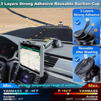 Car Dashboard Tablet Mount for 4-13" iPad Phone, Cuxwill Dash Windshield Tablet Telescopic Holder with Strong Suction Cup for iPad Pro 12.9 10.5 9.7, iPad Air Mini, Samsung Tab, Kindle Fire HD, iPhone