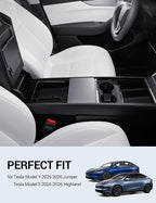 Motrobe 4PCS 2026 Center Console Organizer Tray for Tesla Model Y Juniper (Only Premium & Performance 2025/2026) Model 3 Highland (Standard, Premium & Performance 2024/25/26) Accessories