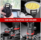 Cabilock Dual Car Cup Holder Expander, Adjustable Multifunctional Vehicle Water Bottle Holder with 360° Rotating Base, Large 