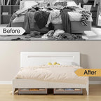 Yecaye Under Bed Storage with Wheels, 2 Pack Under the Bed Storage Containers with Lids & Label, XXL 60L Rolling Underbed Sto