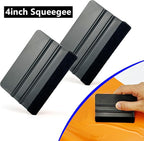 Umaki Automotive Vinyl Wraps Tools Tint Film Kit with 2 Pairs Vinyl Wrap Gloves, 4inch Felt Squeegee, Scraper, Edge Trimmer, Utility Film Knife, Black