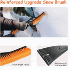 27'' Snow Brush and Ice Scrapers for Car Windshield, 2-in-1 Car Accessories Detachable Snow Ice Scraper and Brush with Foam Grip for Cars, Trucks, SUVs